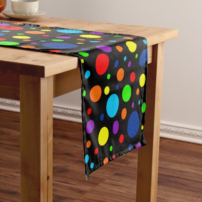 Chemin De Table Court Arc-en-ciel foncé Coureur de table (In Situ)