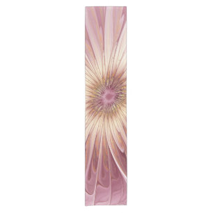 Chemin De Table Court Art Abstrait Fractal Fleur & Tons de Bourgogne