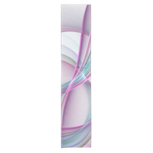 Chemin De Table Court Art fractal abstrait coloré en mouvement moderne