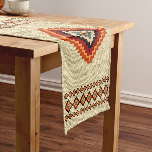 Chemin De Table Court Art populaire roumain - motifs ethniques (In Situ)