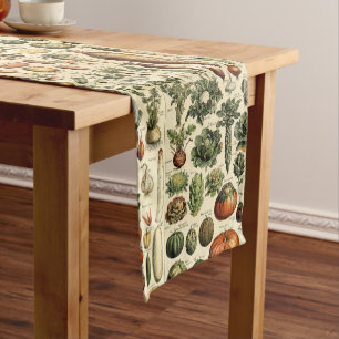 Chemin De Table Court Art végétal vintage par Adolphe Millot Motif