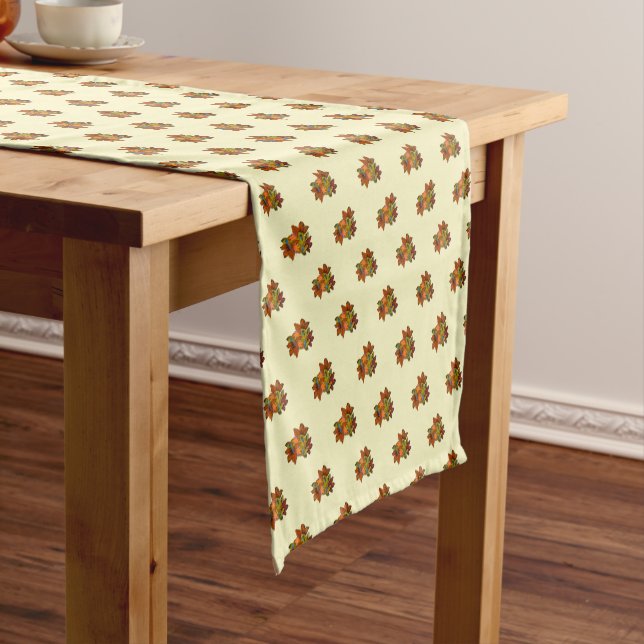 Chemin De Table Court Artsy Fall quitte Thanksgiving (In Situ)
