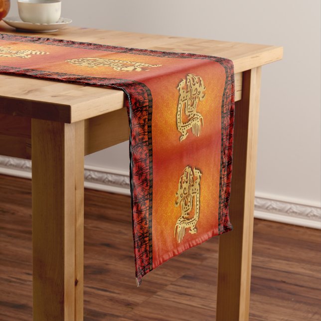 Chemin De Table Court Bamboos Silhouette Chinois Nouvel An Dragon TRun2 (In Situ)