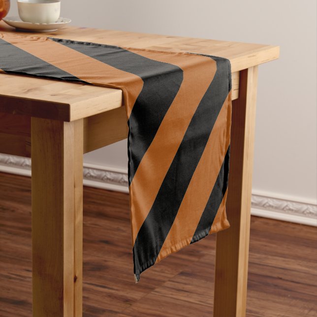Chemin De Table Court Bandes d'Halloween (In Situ)