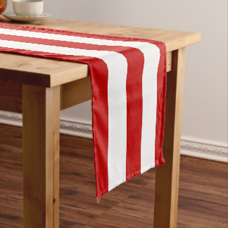 Chemin De Table Court Bandes rouges