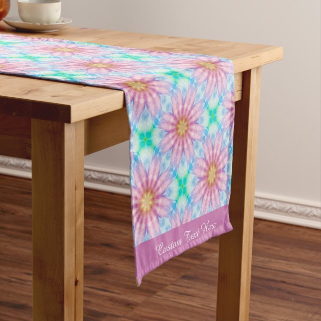 Chemin De Table Court Belle Lavande Fleurs Floral Fractal Design (In Situ)