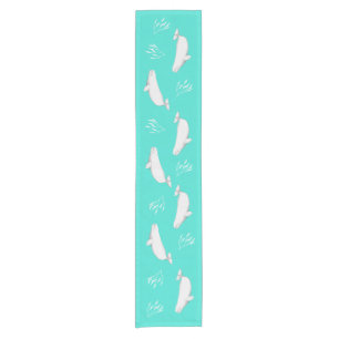 Chemin De Table Court Beluga Whale Turquoise