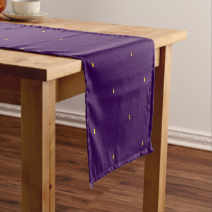 Chemin De Table Court Bloc de couleur minimaliste nom personnalisé