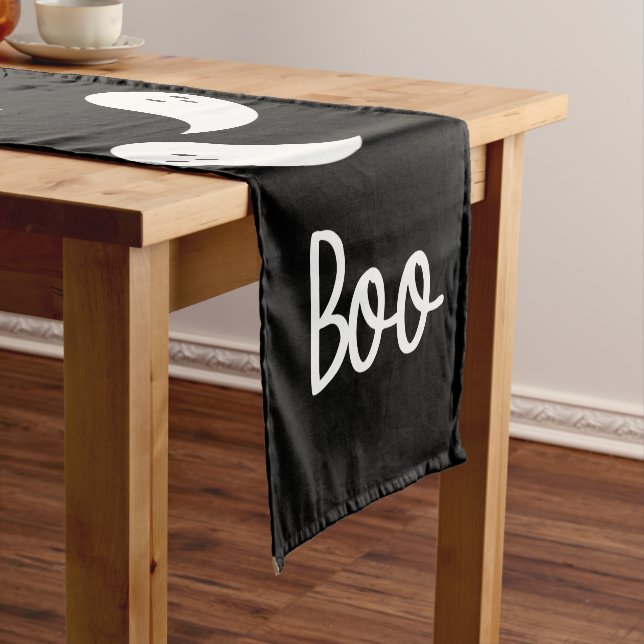 Chemin De Table Court Boo Ghosts Halloween Table Runner (In Situ)