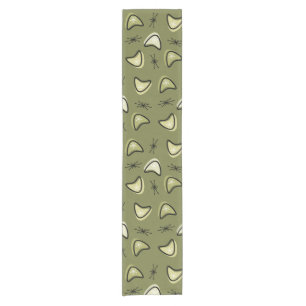 Chemin De Table Court Boomerangs atomiques Starbursts Olive Green