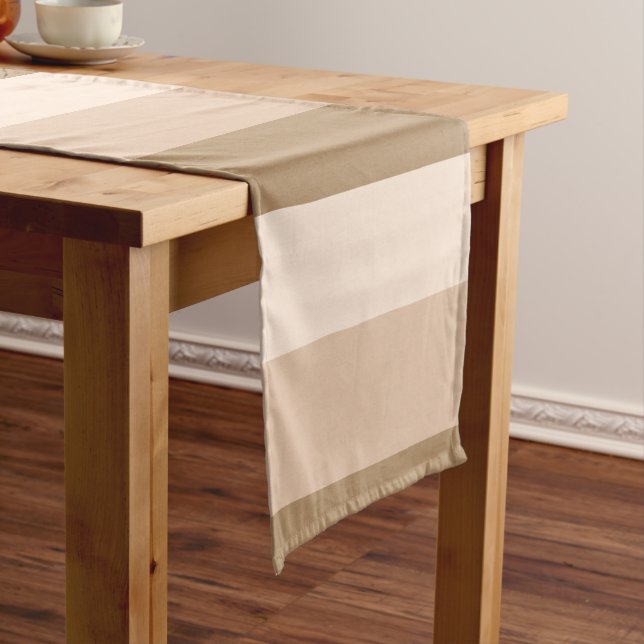 Chemin De Table Court Brown Ombre strié (In Situ)