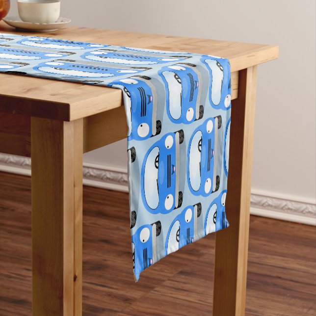 Chemin De Table Court Caricature de voitures Cute kawaii (In Situ)