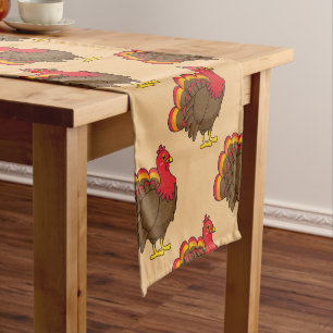 Chemin De Table Court Caricature mignonne Turquie