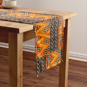Chemin De Table Court Chef-d'oeuvre africain tissé