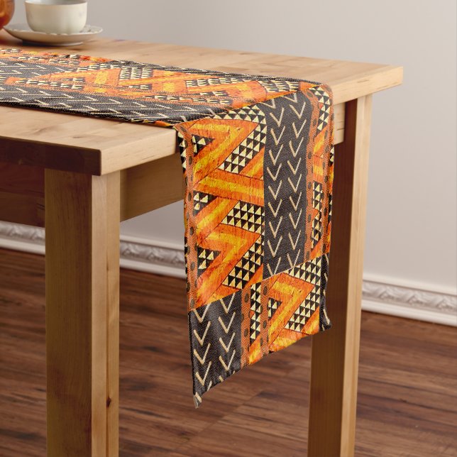 Chemin De Table Court Chef-d'oeuvre africain tissé (In Situ)