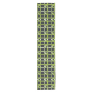 Chemin De Table Court Chic Neon Citrus Green Black Pattern