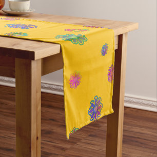 Chemin De Table Court Choisissez un fond personnalisé Posy 