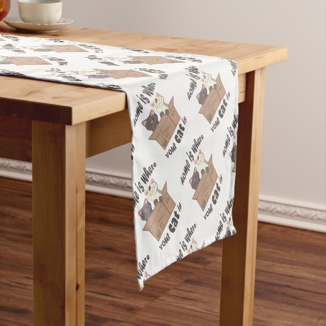 Chemin De Table Court Citation drôle Accueil est où est votre chat (In Situ)