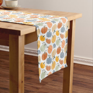 Chemin De Table Court Citrouille coloré Motif gourd 