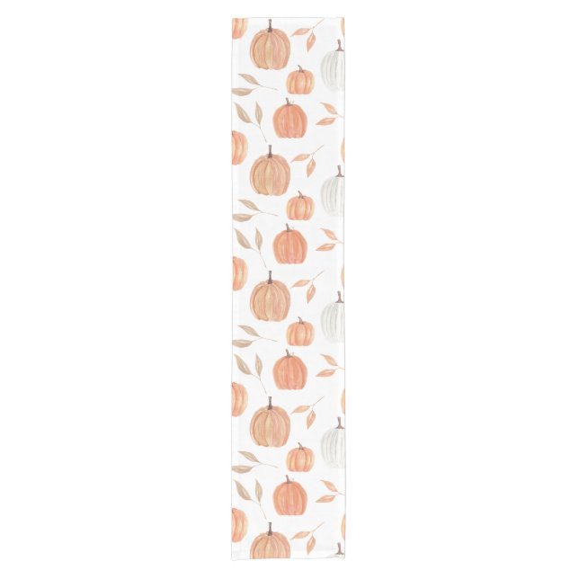 Chemin De Table Court Citrouille et Feuille d'automne (Devant)