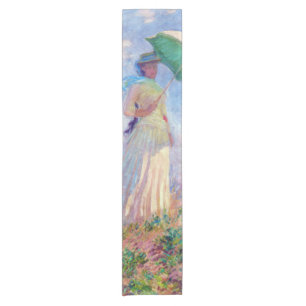Chemin De Table Court Claude Monet - Femme avec un parasol face à droite