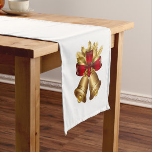 Chemin De Table Court Cloches Runner-Gold de table de vacances