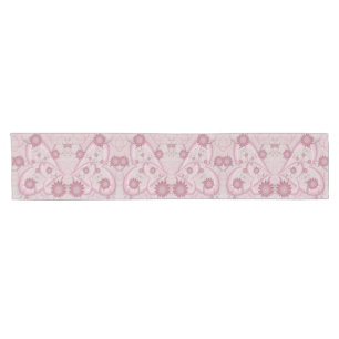 Chemin De Table Court Cœurs et fleurs abstraits roses Amour Art fractal