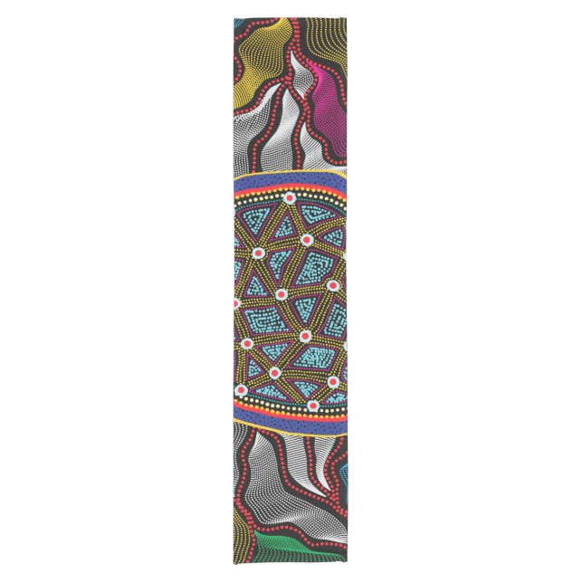Chemin De Table Court Conception autochtone-15 Nappe (Devant)