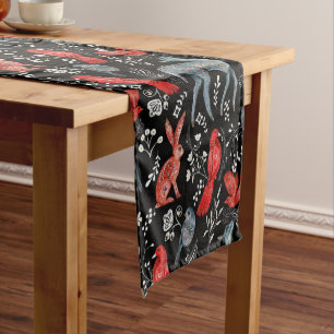 Chemin De Table Court conceptions de motifs floraux de style art populai