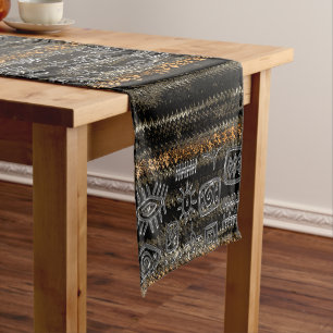 Chemin De Table Court Contemporain Africain Motif Design