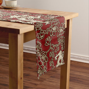 Chemin De Table Court Copie traditionnelle vintage de papier japonais