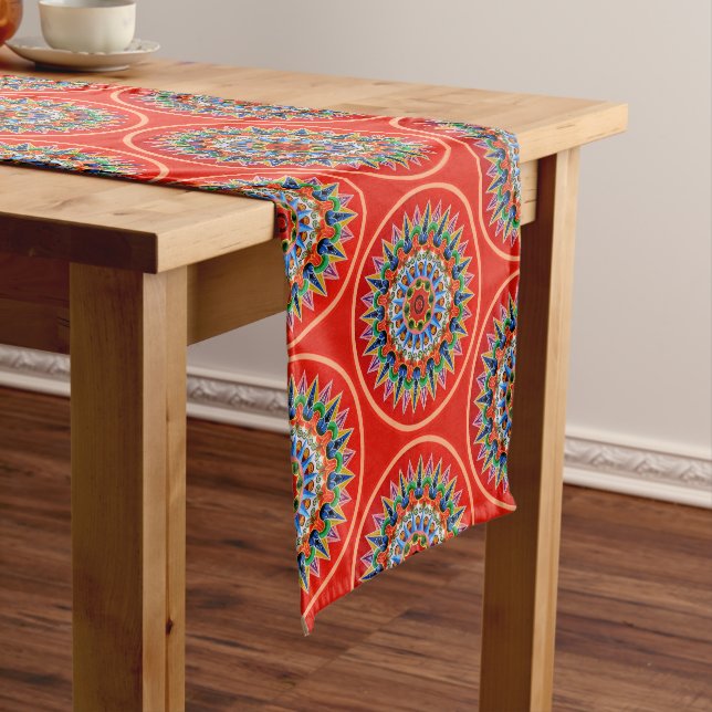 Chemin De Table Court Costaricien Oxcartwheel Table Runner (In Situ)