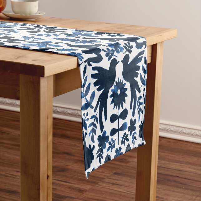Chemin De Table Court Coureur de table à thème Otomi mexicain - Marine (In Situ)