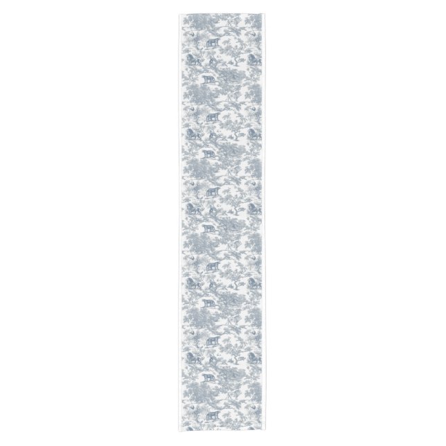 Chemin De Table Court Coureur de table Blue Safari Toile (Devant)