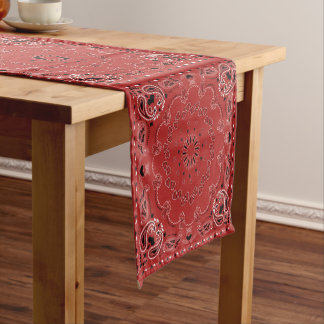 Chemin De Table Court Coureur de table courte de Bandana rouge
