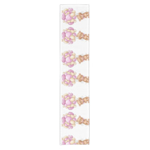 Chemin De Table Court Coureur de table courte rose de l'ours en peluche