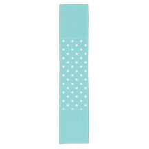 Coureur de table de points Sky Polka turquoise