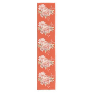 Chemin De Table Court Coureur de table Fleur sauvage rouge tomate