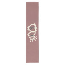 Coureur de table monogramme - Champagne rougissant