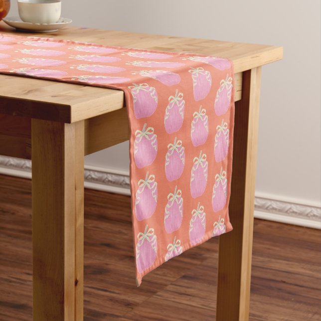 Chemin De Table Court Coureur de table orange Citrouille rose (In Situ)
