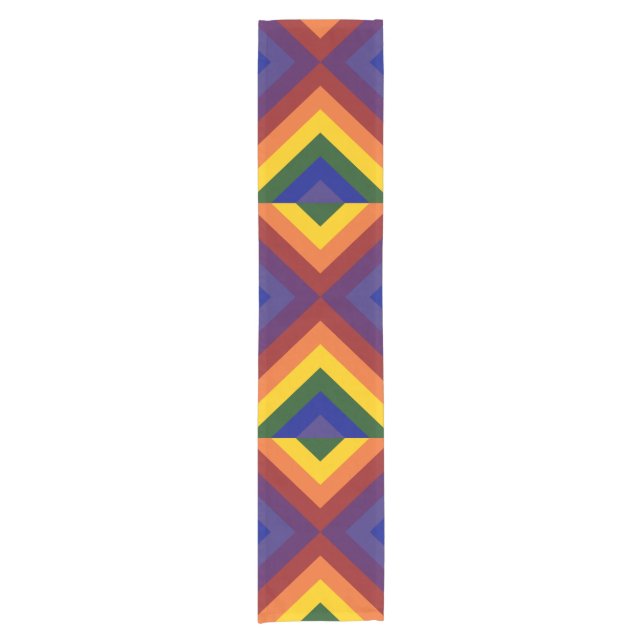 Chemin De Table Court Coureur de table Rainbow Chevrons (Devant)