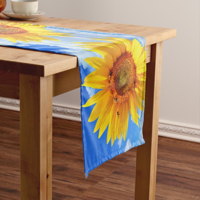 Chemin De Table Court Coureur de table tournesol et abeilles (In Situ)