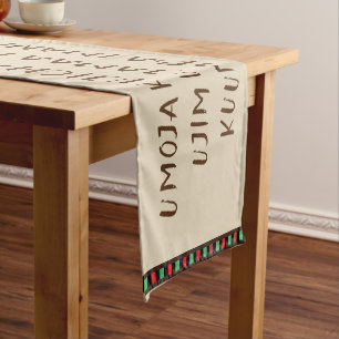 Chemin De Table Court Coureur de Tableau des principes de Kwanzaa