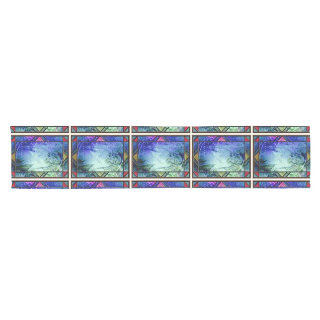 Chemin De Table Court Coureur de Tableau en verre souillé d'ange (Horizontal)