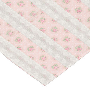 Chemin De Table Court Coureur floral minable de Tableau de cottage rose