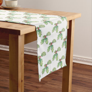 Chemin De Table Court Coureur Holly Jolly