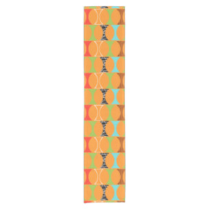 Chemin De Table Court Coureur orange moderne de Tableau de motif de la
