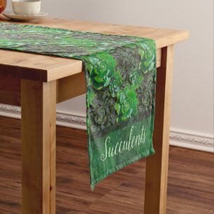 Chemin De Table Court Coureurs de table Motif de treillis de succulents