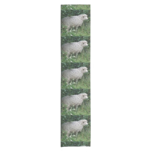Chemin De Table Court Cute Greedy Sheep Manger Coureur de table