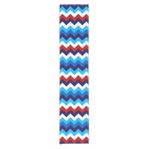 Chemin De Table Court Cute Rouge Blanc Bleu Chevrons Petite Table Runer